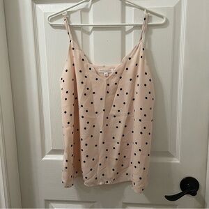 Polka Dot Spaghetti Strap Cami - Blush
